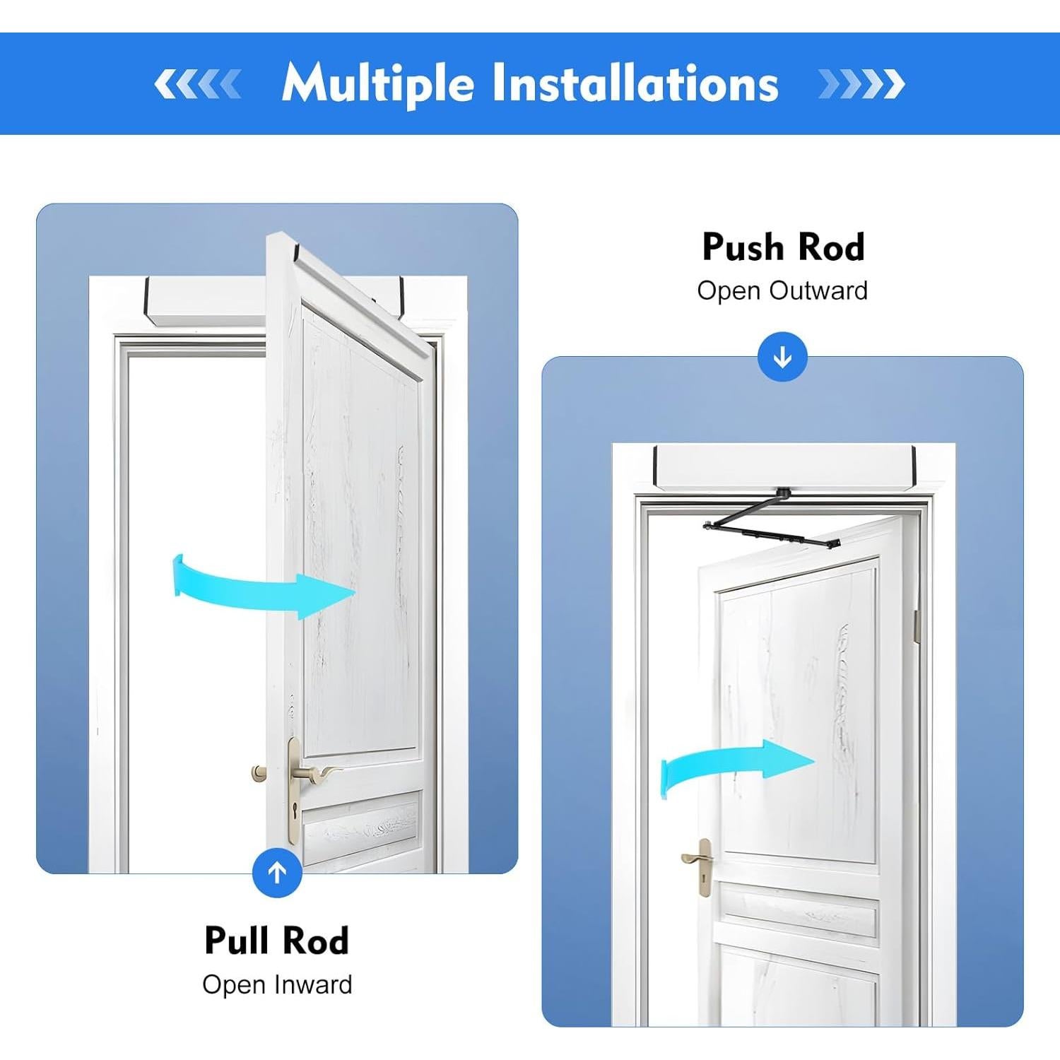Abridor de Puerta Automático LianDu 50W 220kg Control Remoto