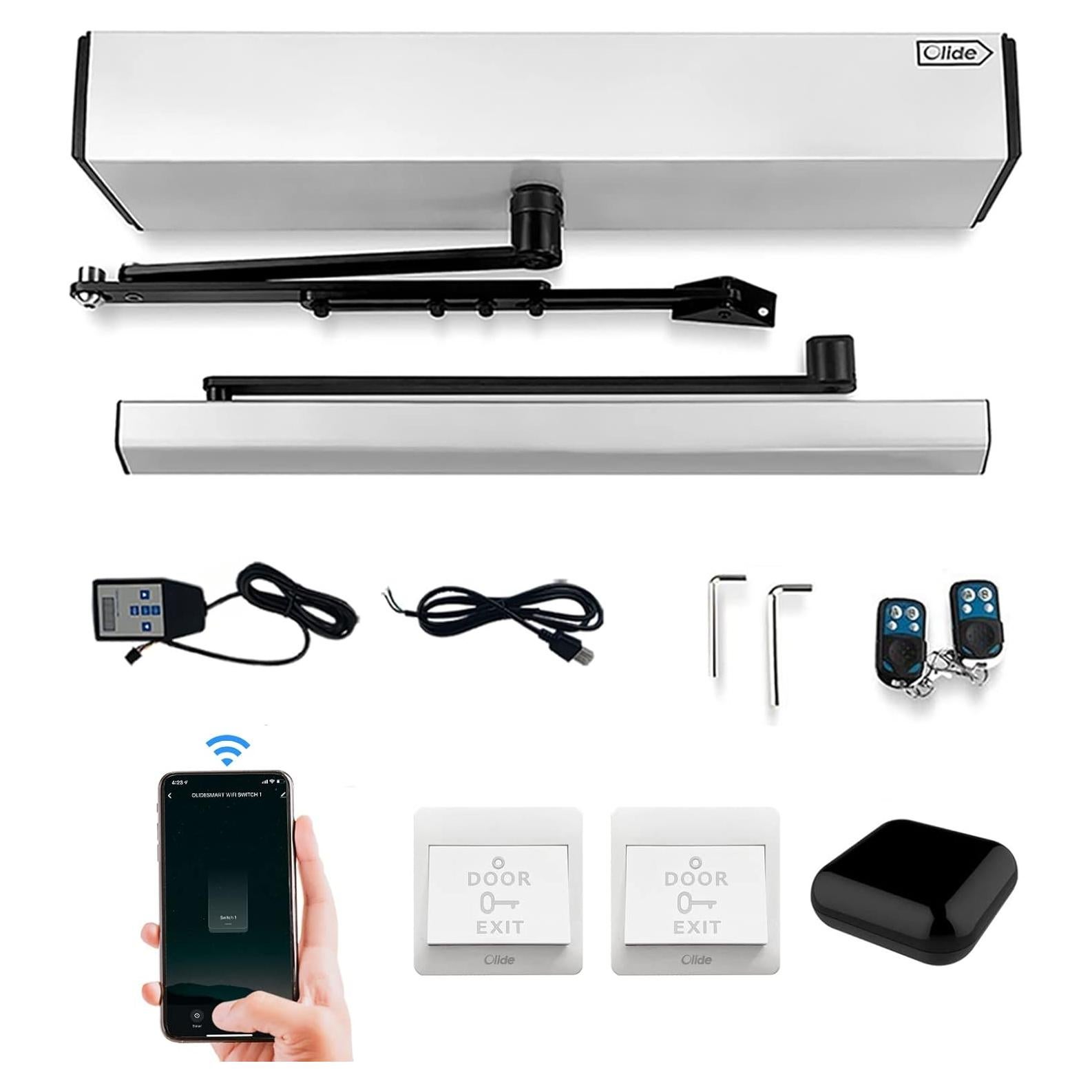 Abridor de Puerta Automático WiFi Olideauto 240V Control Remoto