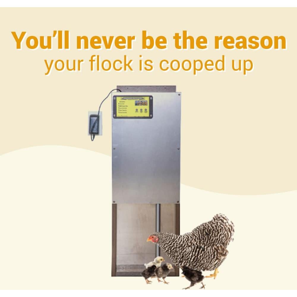 Puerta Automática para Gallinero OverEZ con Motor y Temporizador