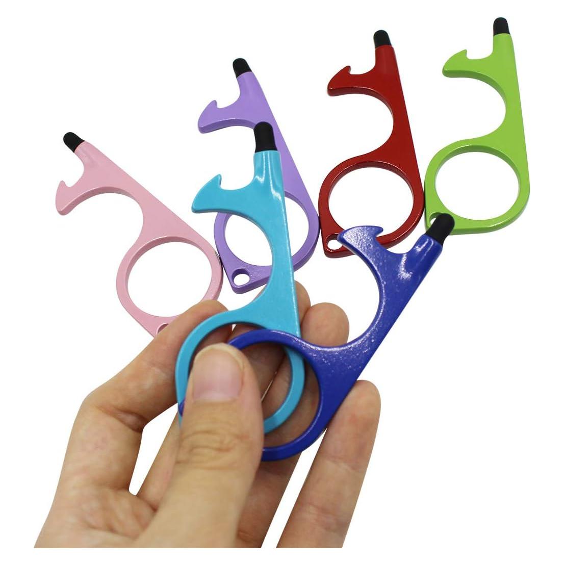 Abridor de Puertas Sin Contacto ANKOMINA 6 Pcs EDC Multicolor