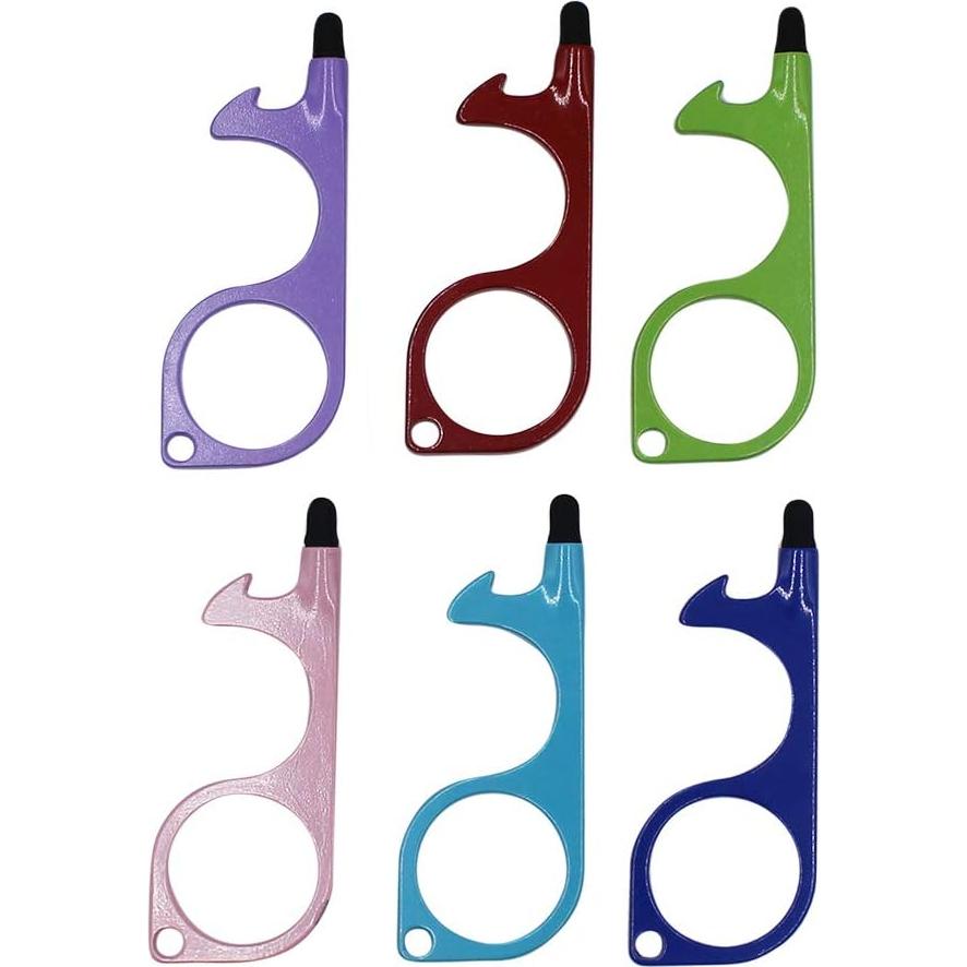 Abridor de Puertas Sin Contacto ANKOMINA 6 Pcs EDC Multicolor