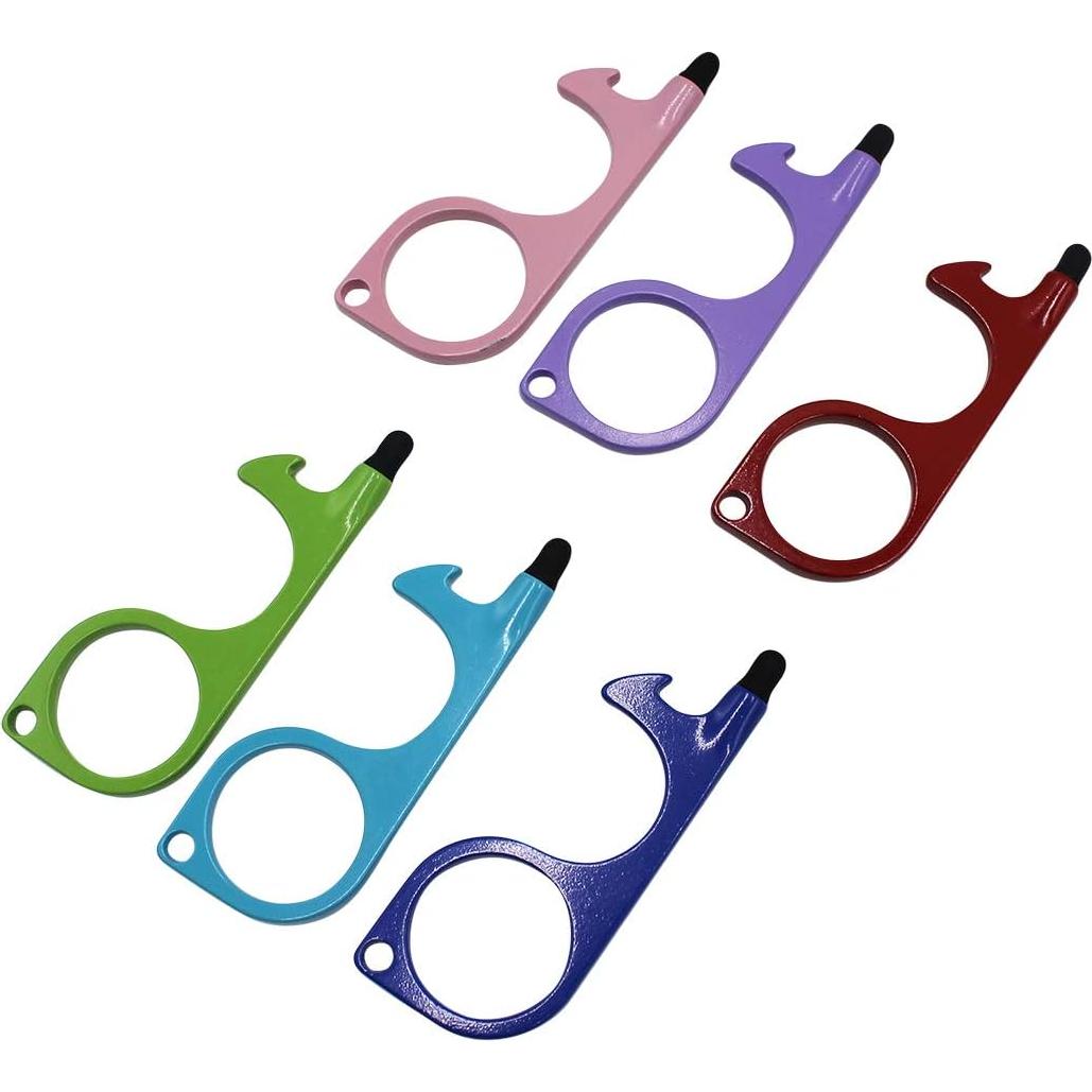 Abridor de Puertas Sin Contacto ANKOMINA 6 Pcs EDC Multicolor