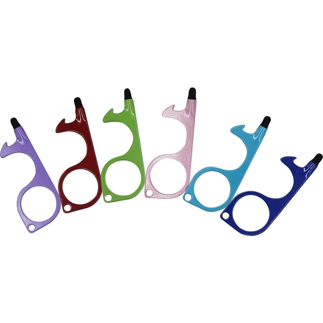 Abridor de Puertas Sin Contacto ANKOMINA 6 Pcs EDC Multicolor