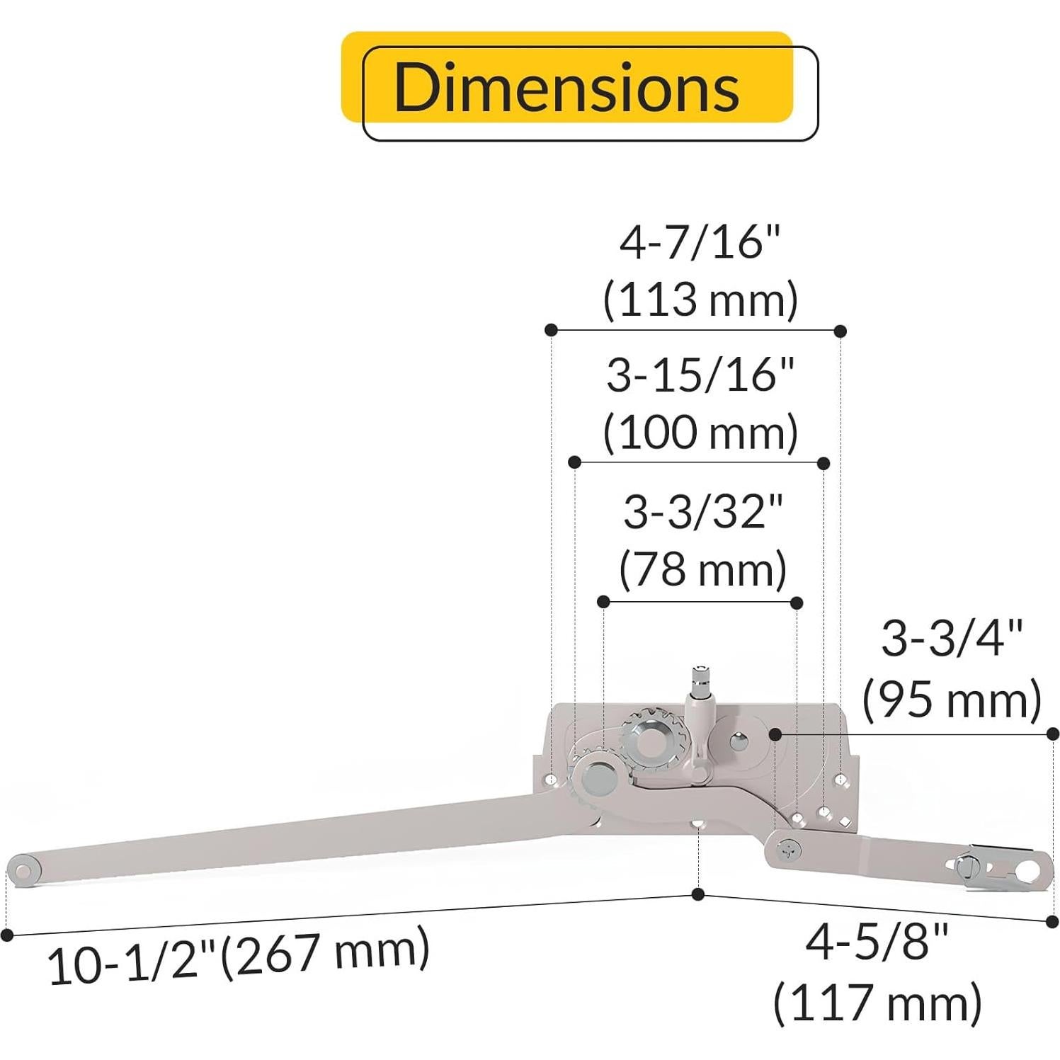 Operador de Ventana Doble Brazo Brixwell E-Gard Mano Derecha