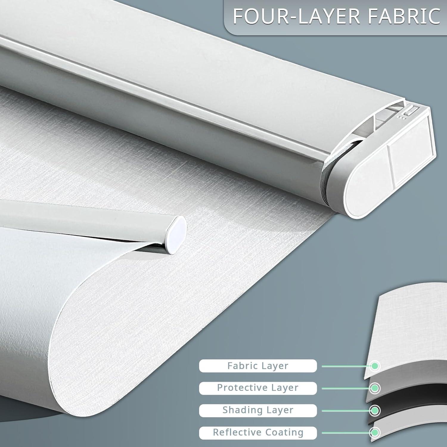 Persianas enrollables motorizadas DONGFXK 58x183 cm blackout