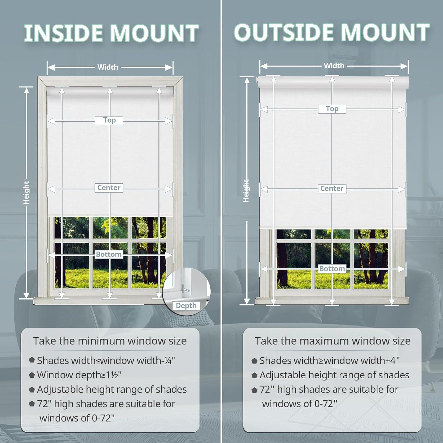 Persianas enrollables motorizadas DONGFXK 58x183 cm blackout