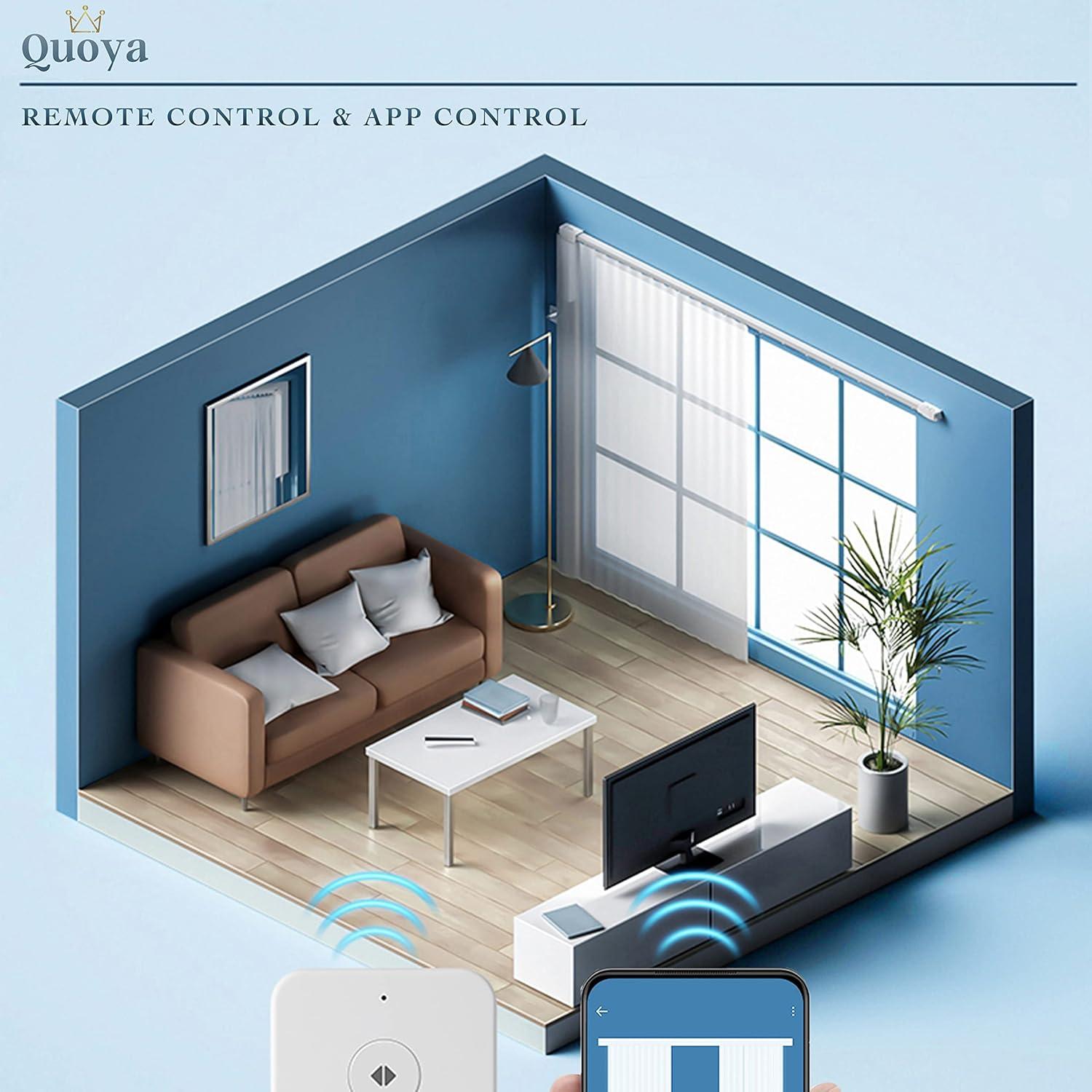 Cortina Eléctrica Motorizada Quoya AT5810 hasta 3m Control App