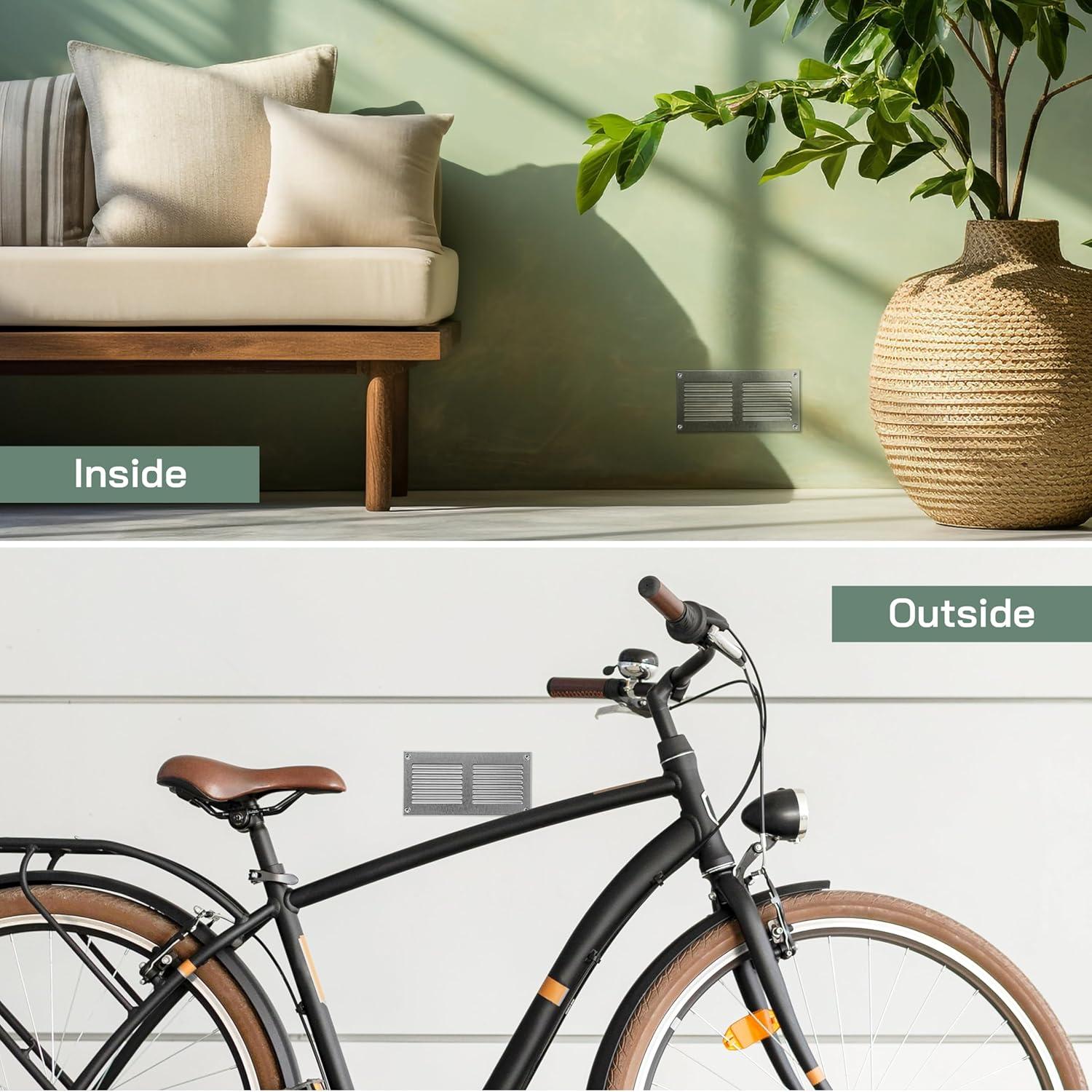 Cubierta de Ducto de Ventilación 20.1x9.9cm Galvanizada HVAC