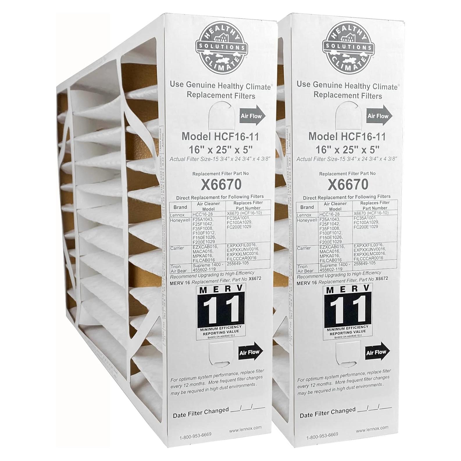 Filtro de Aire Lennox Healthy Climate X6670 MERV 11 2-Pack