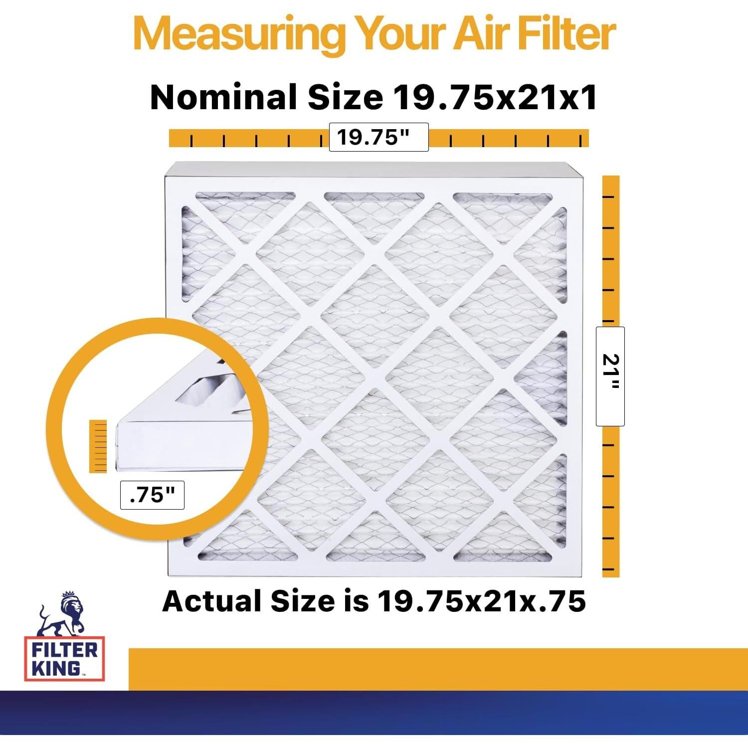 Filtros de Aire Filter King MERV 13 19.75x21x1 | 4-Pack