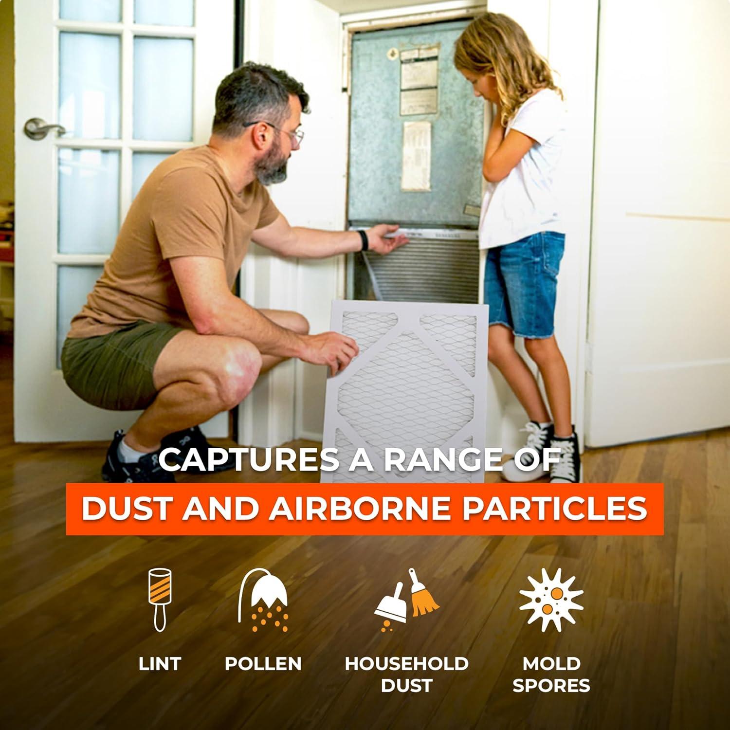 Filtro de Aire Tiger Tough 24x24x2.5 MERV 8 - Paquete de 12