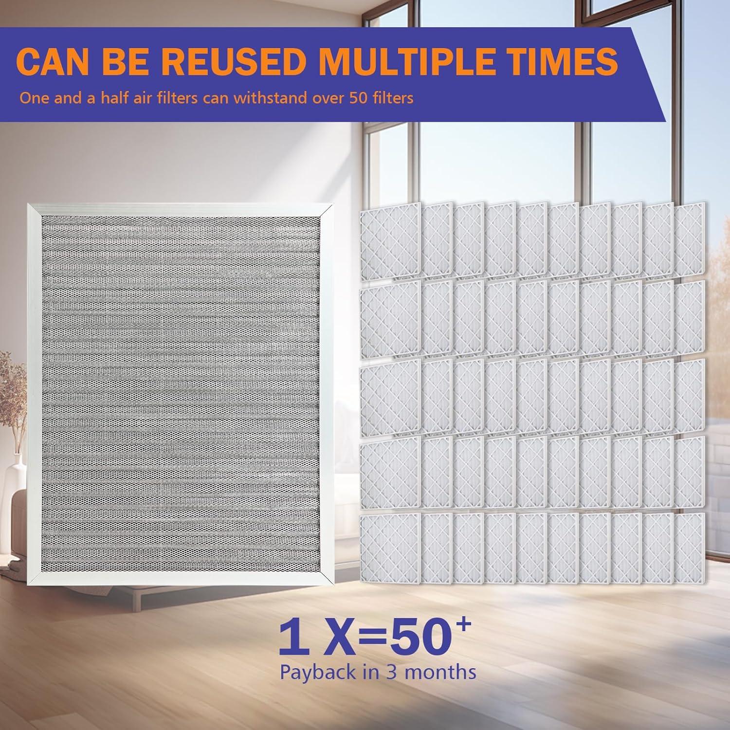 Filtro de Aire Reutilizable Elecoman 35.56x60.96 cm MERV 8