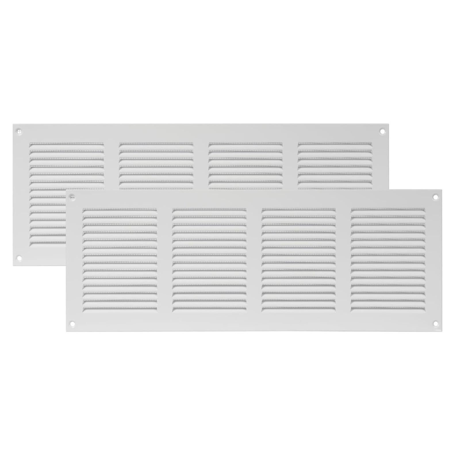 Cubierta de Ventilación de Metal 2 Pzas 40x15 cm con Protección Insectos