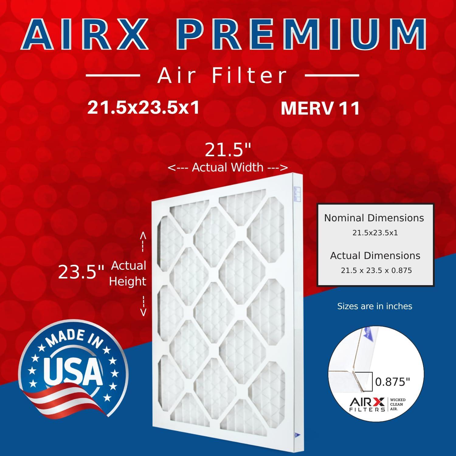 Filtro de Aire Airx Wicked Limpio MERV 11 54.6x59.7x2.5 cm Paquete de 6