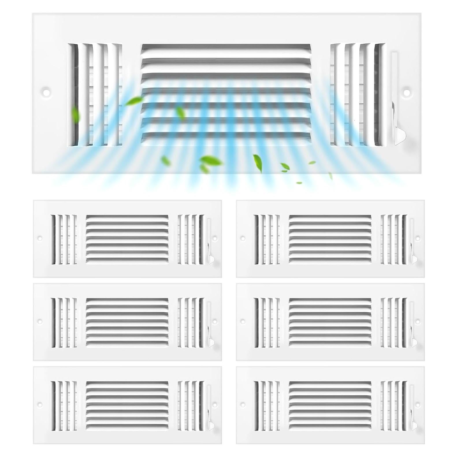 Cubiertas de Ventilación de Techo Datanly 30.48x10.16cm 6 Pcs