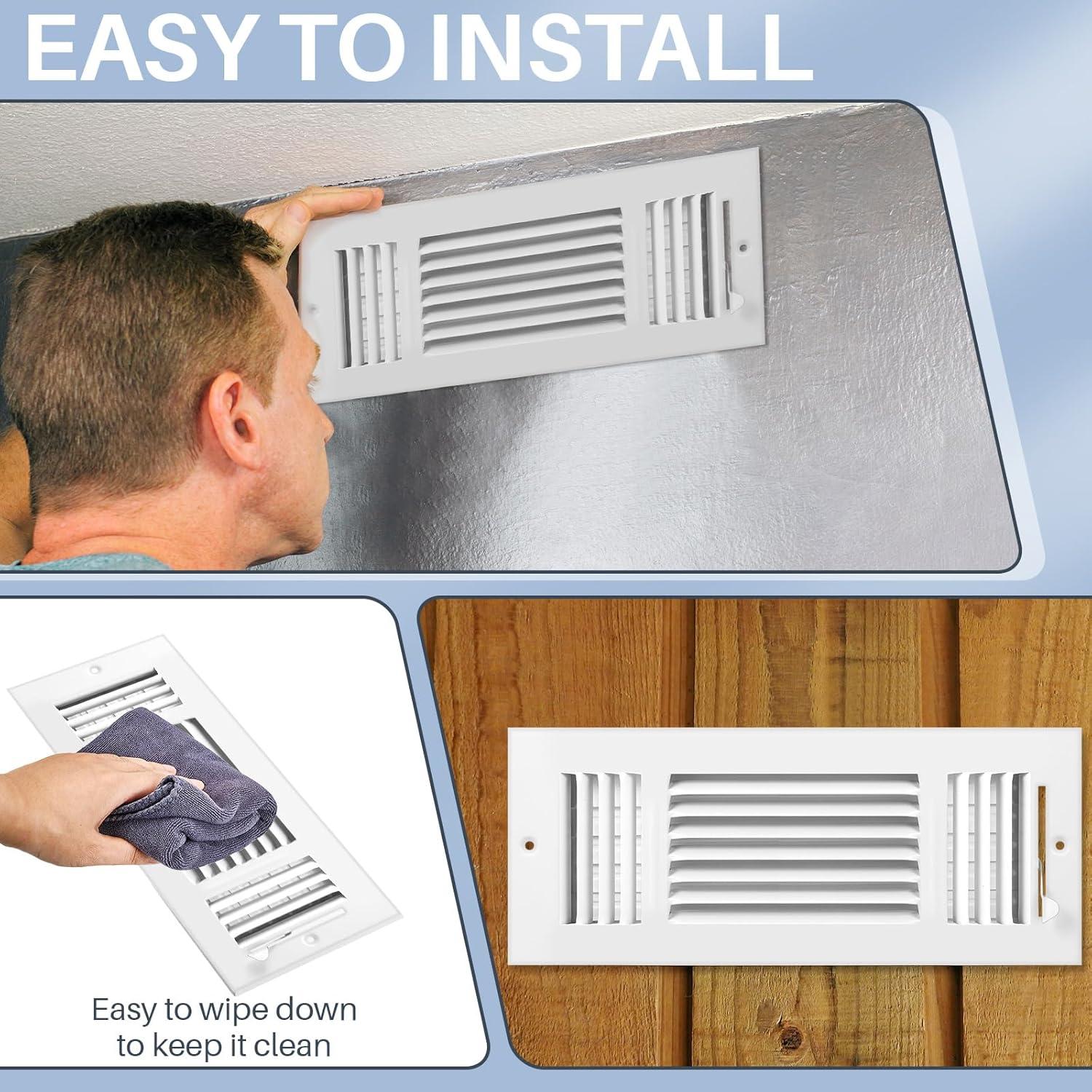Cubiertas de Ventilación de Techo Datanly 30.48x10.16cm 6 Pcs