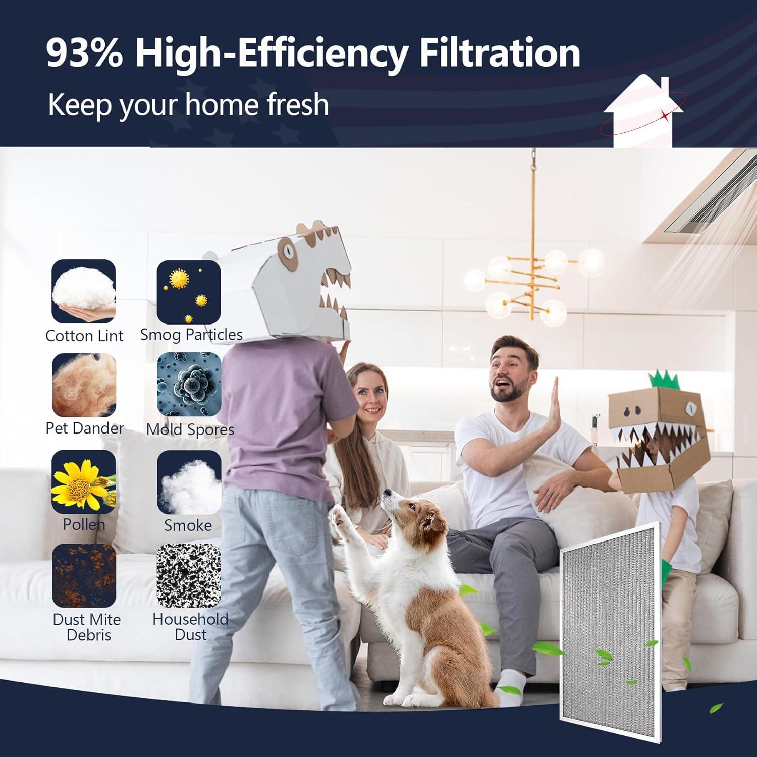 Filtro de Aire Lavable Demiwise 14x24x1 MERV 8 Aluminio