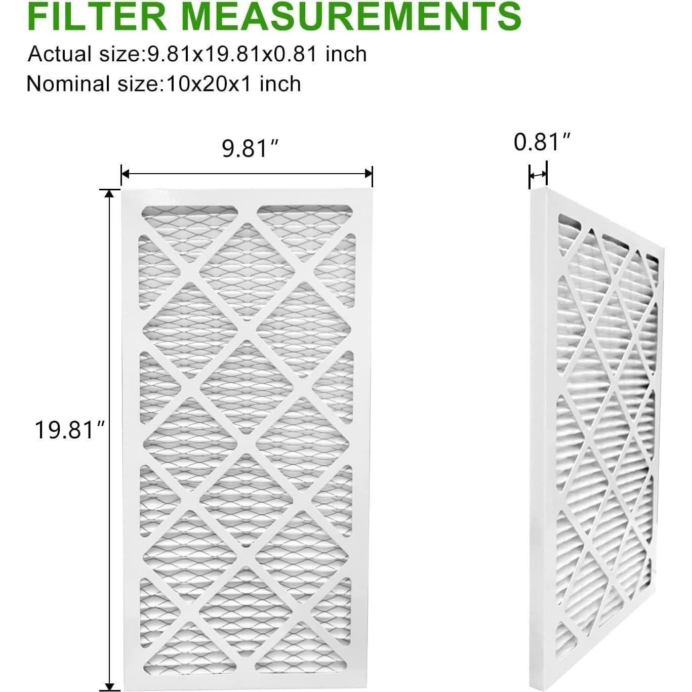 Filtro de Aire Anycore 10x20x1 MERV 8 Paquete de 4