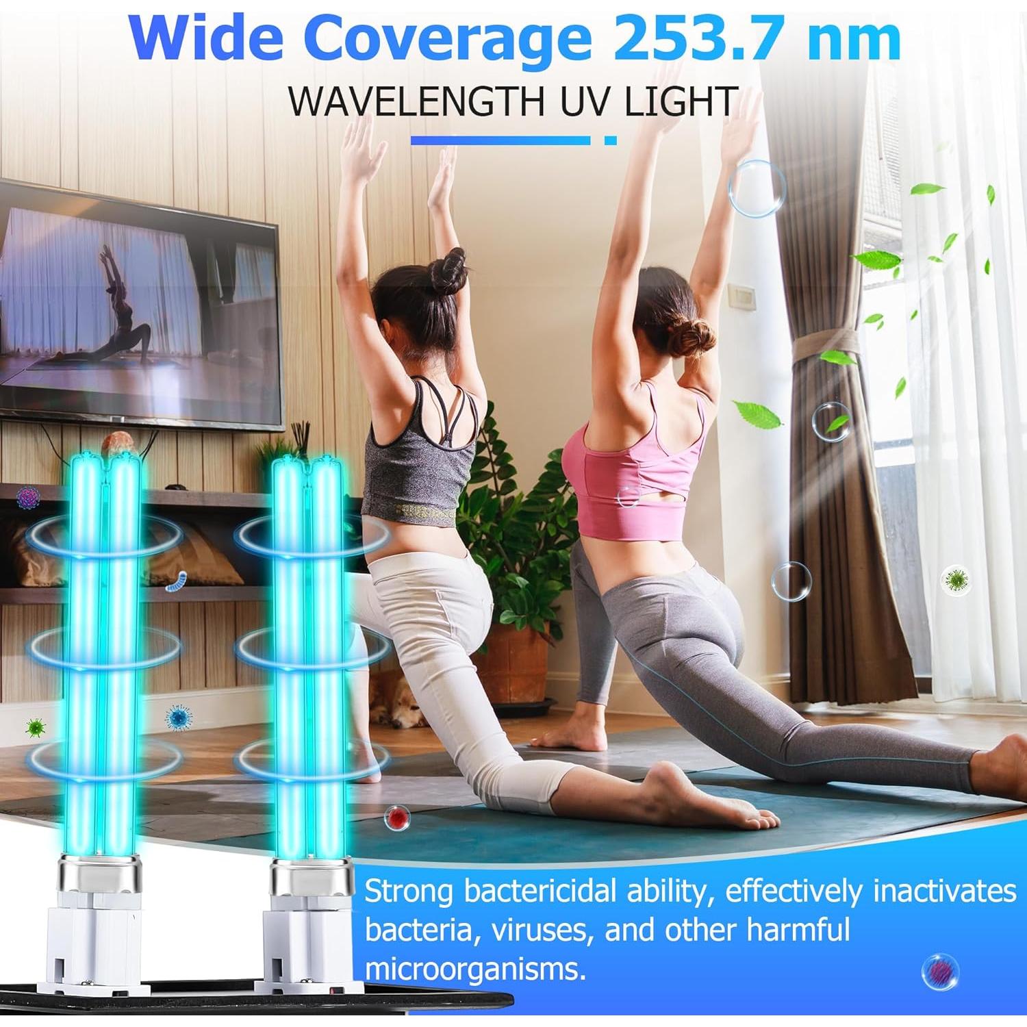 Purificador de Aire UV Qualirey 26W para HVAC - Luz UVC Doble