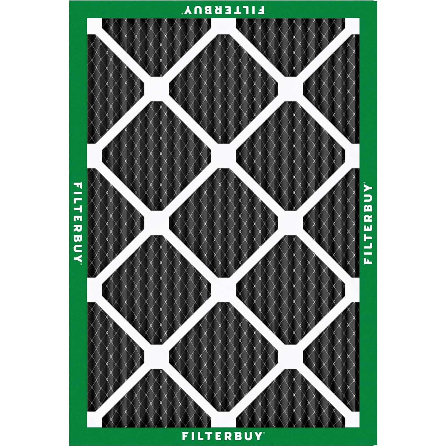 Filtro de Aire Filterbuy 20x25x1 MERV 8 Eliminador de Olores