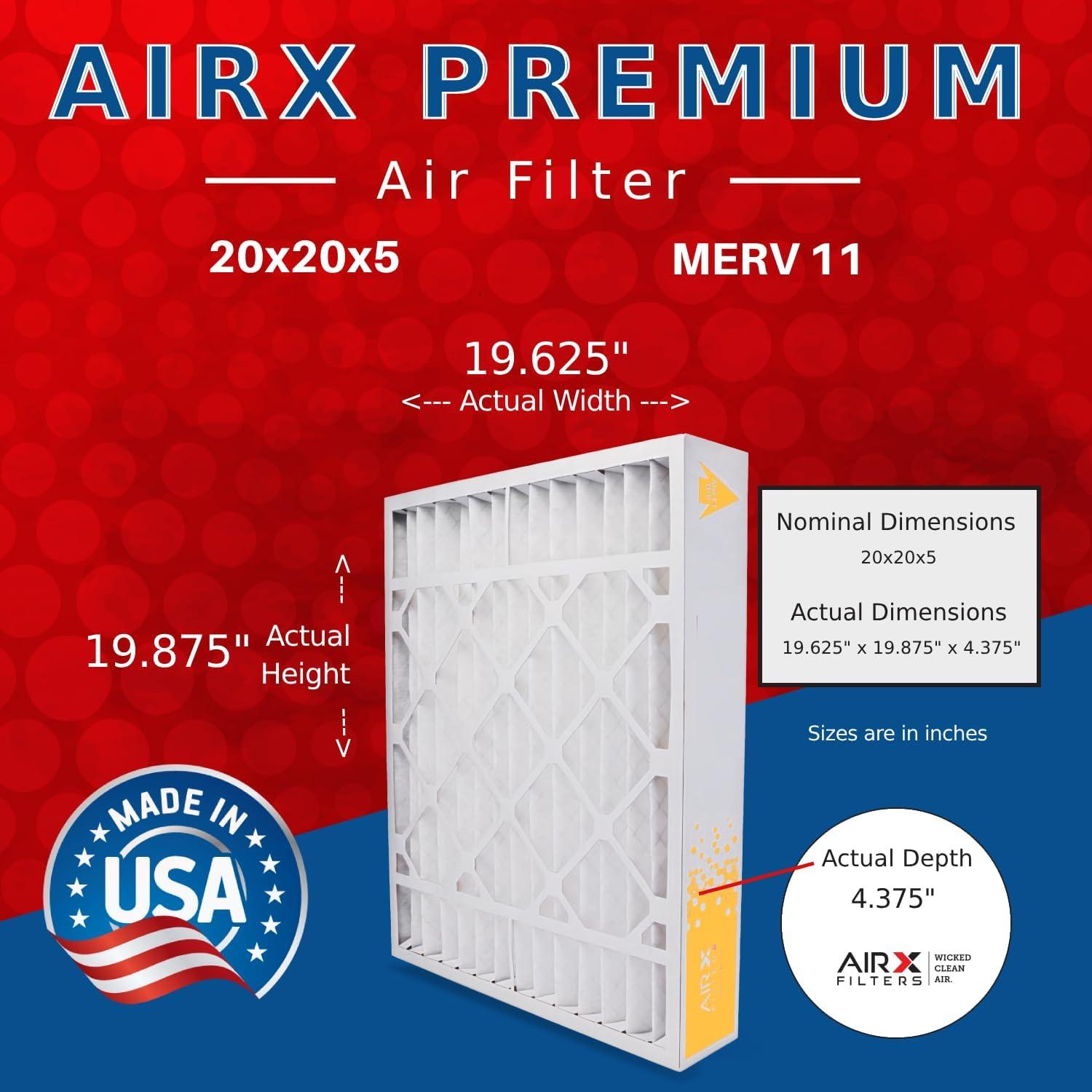 Filtro de Aire AIRx Wicked Clean 20x20x5 MERV 11 - 2 Paquetes