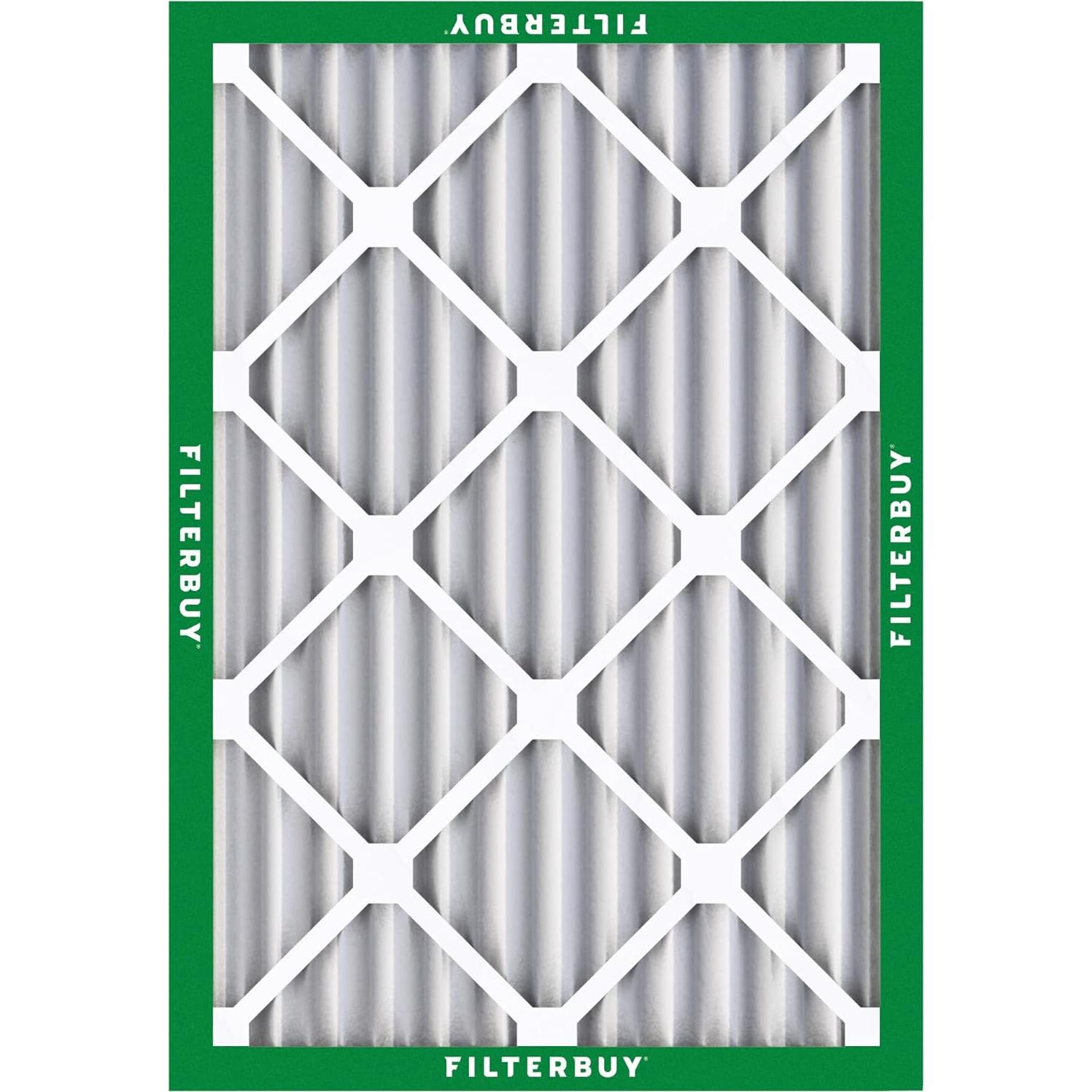 Filtro de aire Filterbuy 24x30x2 MERV 8 para HVAC