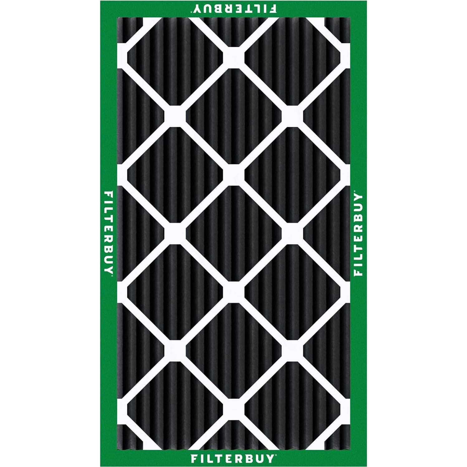 Filtro de aire Filterbuy 20x30x1 MERV 8 con carbón activado