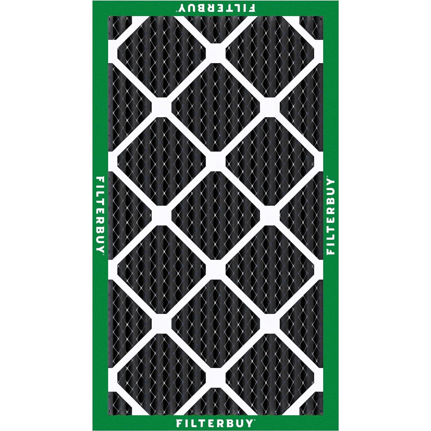 Filtro de aire Filterbuy 20x30x1 MERV 8 con carbón activado