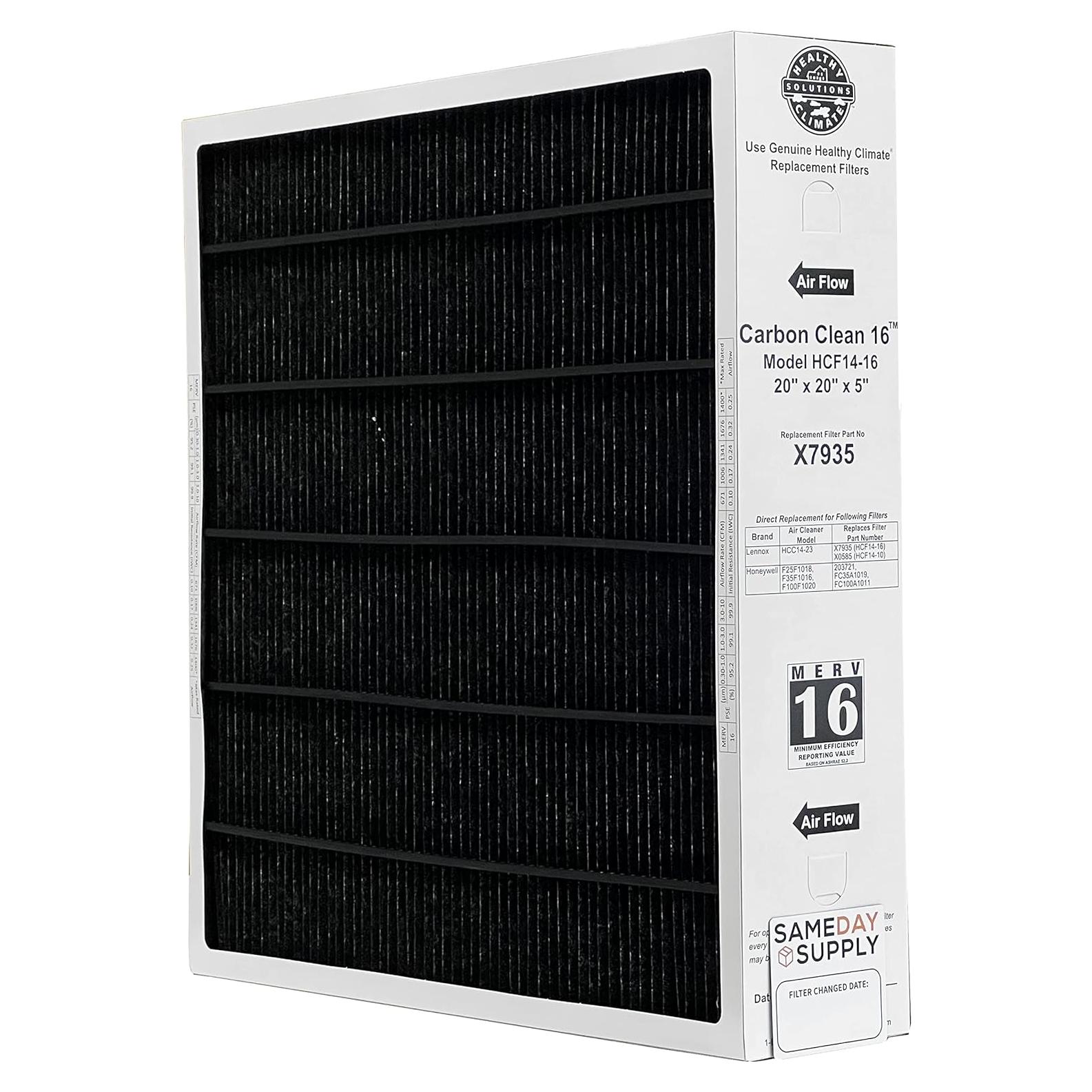 Filtro de Aire Lennox X7935 MERV 16 20x20x5 con Recordatorio