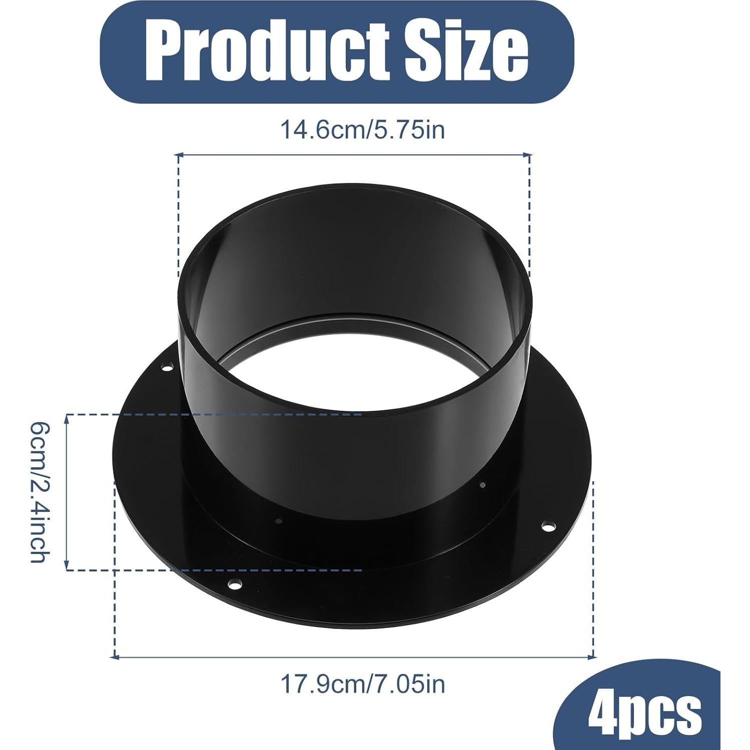 Conector de Ducto de 15 cm MAQUITA - Paquete de 4 ABS