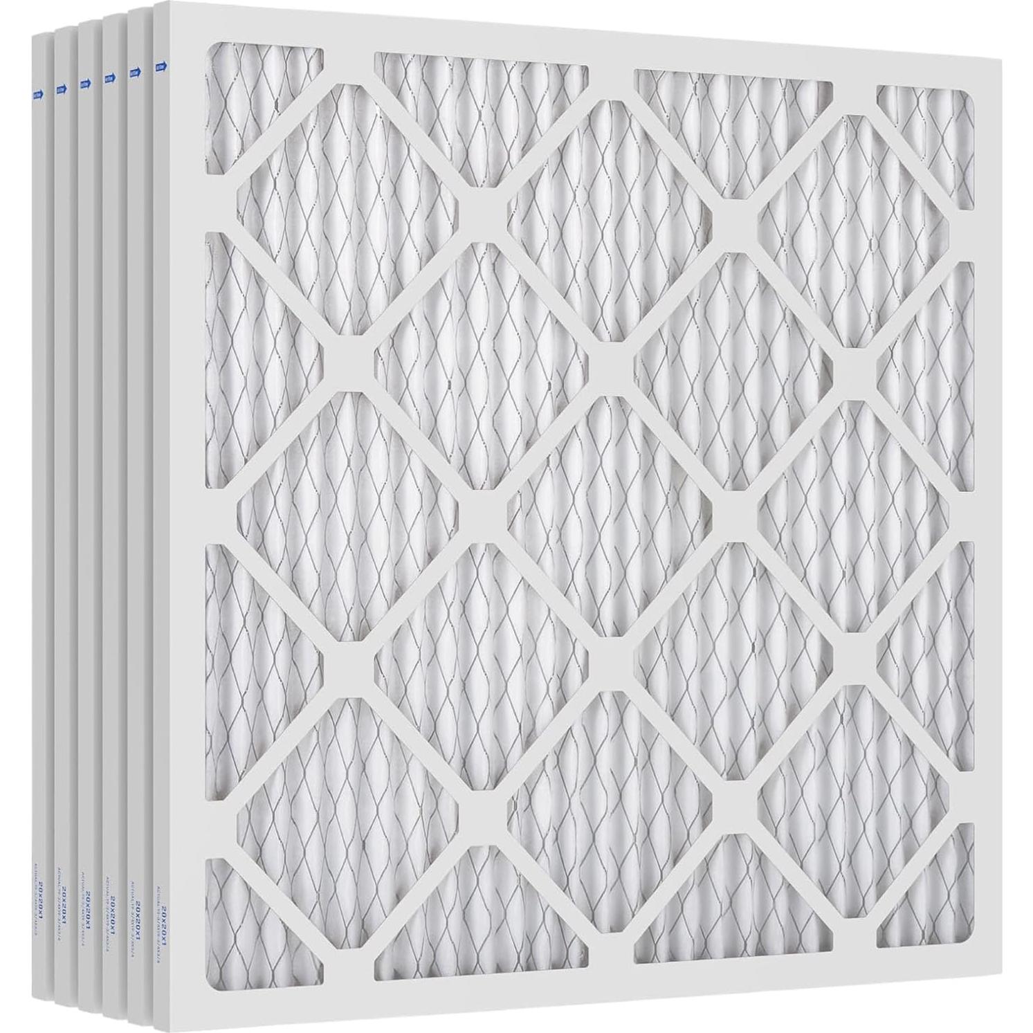 Filtro de Aire Genérico 20x20x1 MERV 8 Paquete de 6