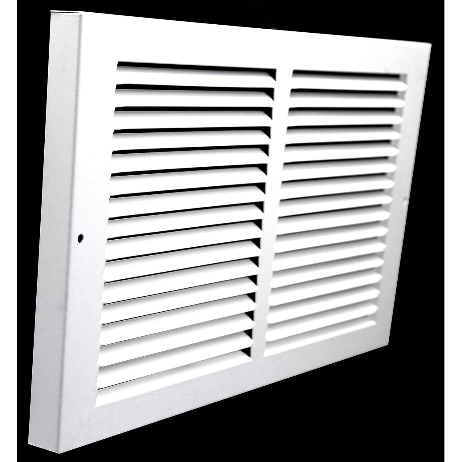 Rejilla de Retorno de Aire HVAC Premium 24 x 8 cm - Blanco