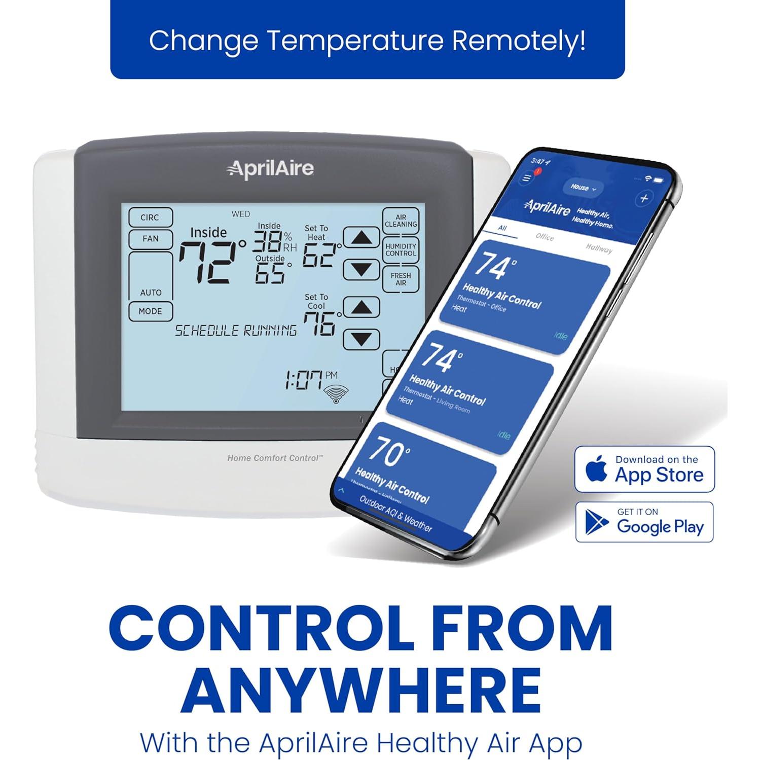 Termostato Programable Wi-Fi AprilAire 8910W Táctil 10.3"