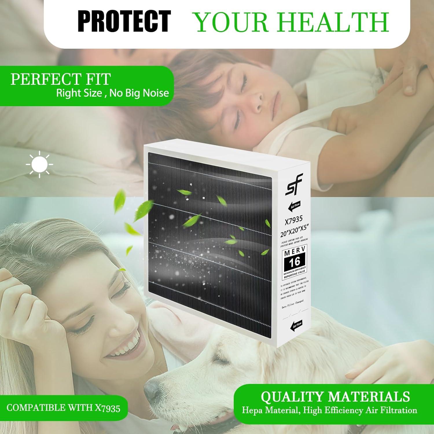 Filtro de Aire Monmagic X7935 20x20x5 MERV 16 Compatible