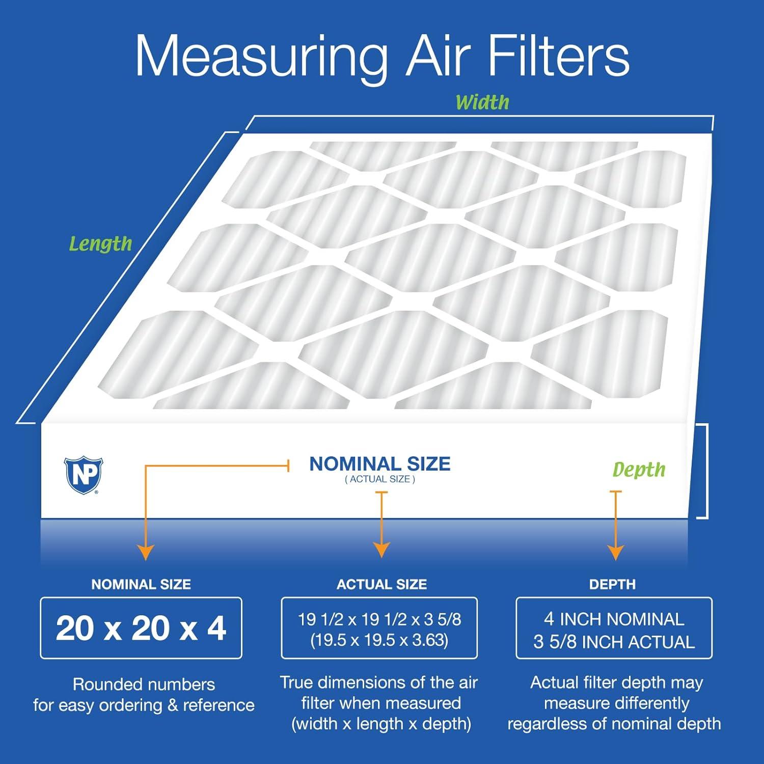 Filtros de Aire Plisados MERV 12 Nordic Pure 49.5x49.5 cm Paquete 6