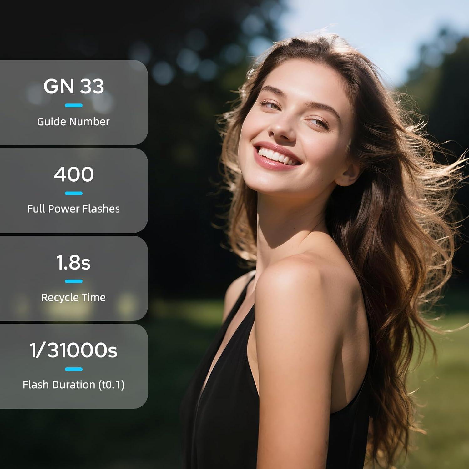 Flash Godox TT520III Universal Manual GN33 para Cámara