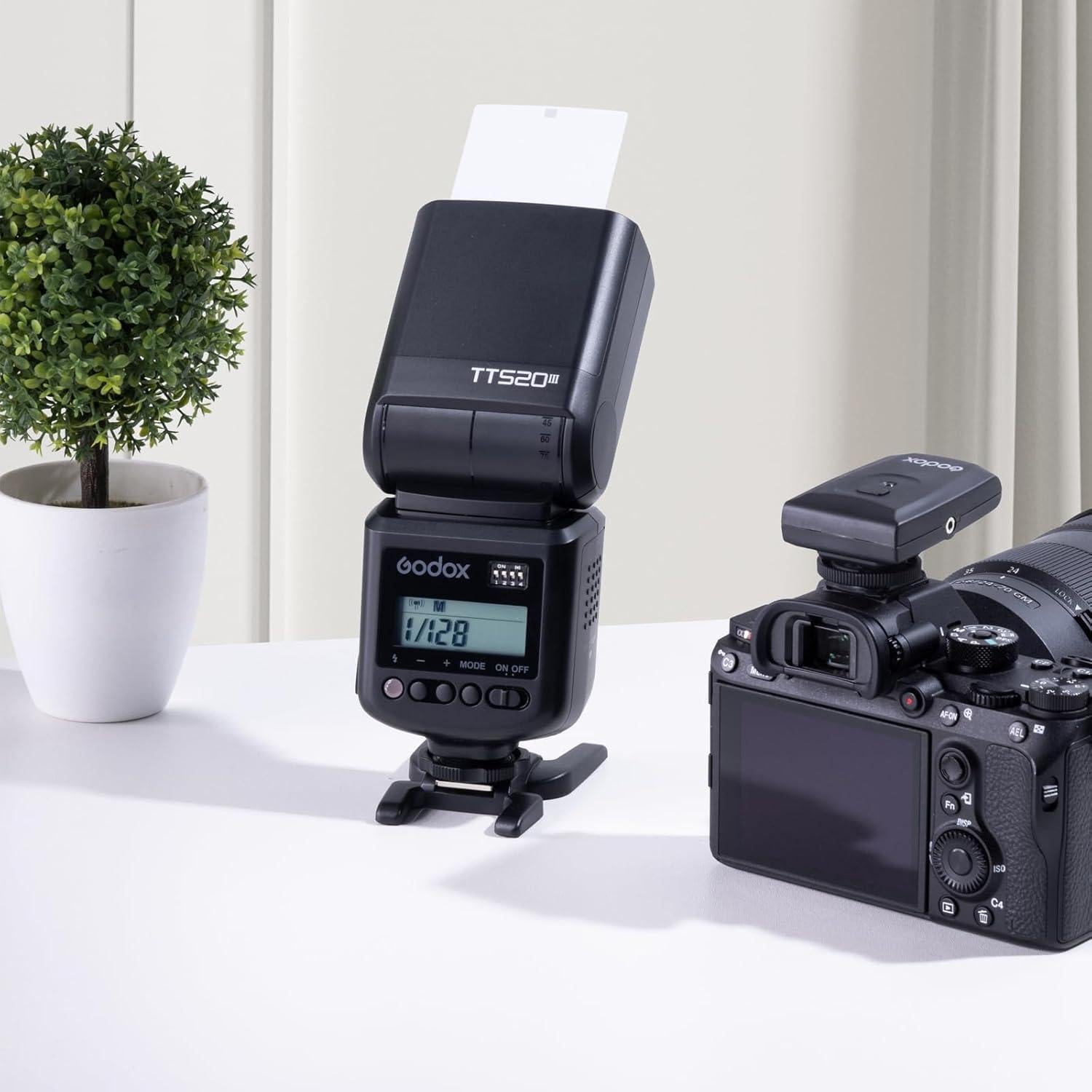 Flash Godox TT520III Universal Manual GN33 para Cámara