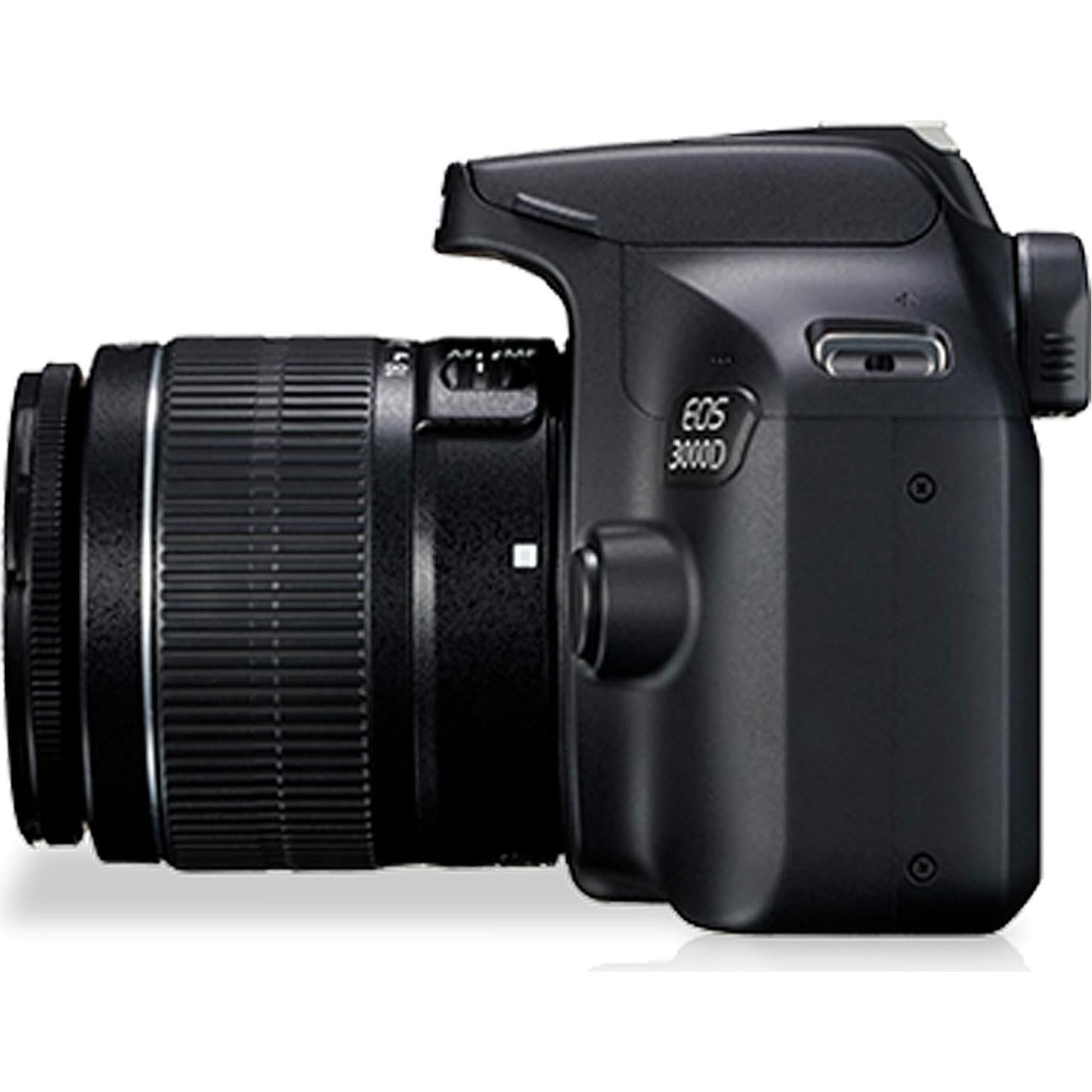 Cámara DSLR Canon 3000D con Lente 18-55mm + Accesorios