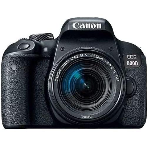 Canon EOS Rebel 800D / T7i DSLR Camera with 18-55 4-5.6 is STM Lens, Canon EF 50mm Lens, 64GB Card, Color Filter Kit, Case, Corel Photo Software, LPE17 Battery + More (Renewed)