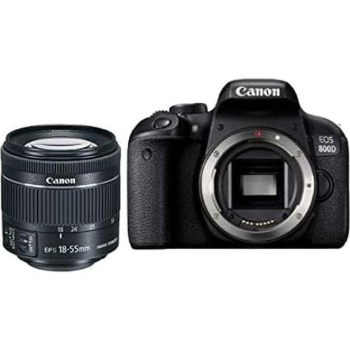 Canon EOS Rebel 800D / T7i DSLR Camera with 18-55 4-5.6 is STM Lens, Canon EF 50mm Lens, 64GB Card, Color Filter Kit, Case, Corel Photo Software, LPE17 Battery + More (Renewed)