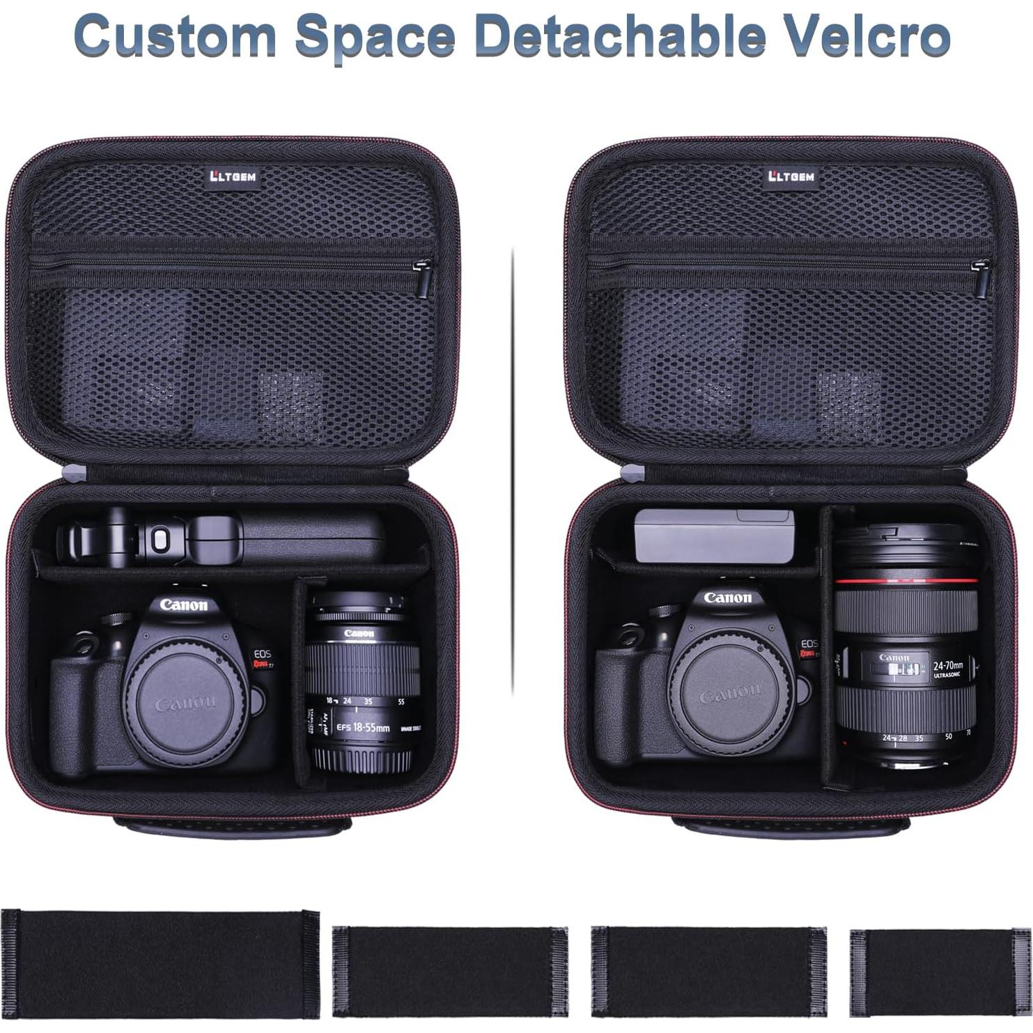 Funda de cámara Canon y otras marcas con divisores - Negro