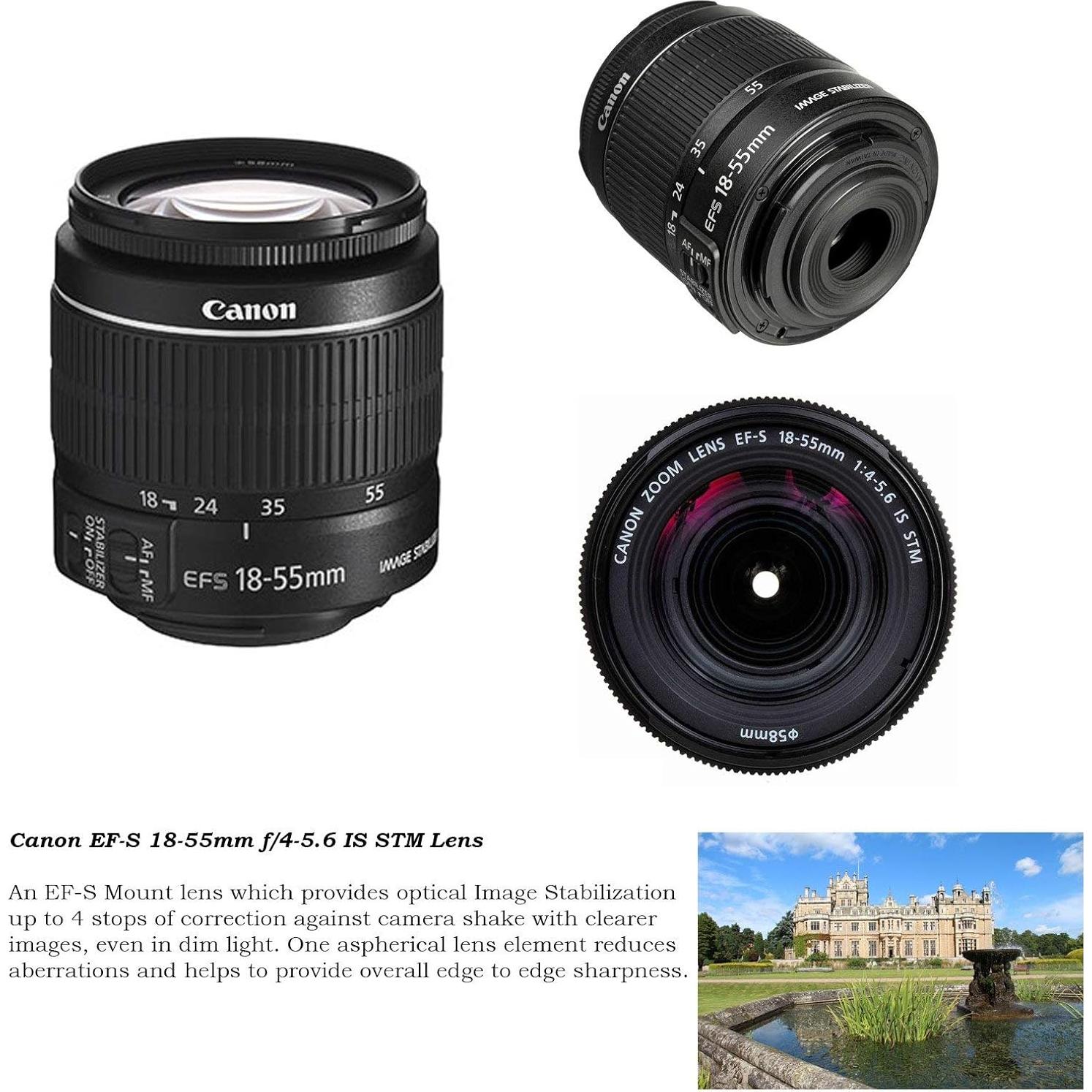 Cámara DSLR Canon EOS Rebel SL2 24.2MP + Lente 18-55mm + Accesorios