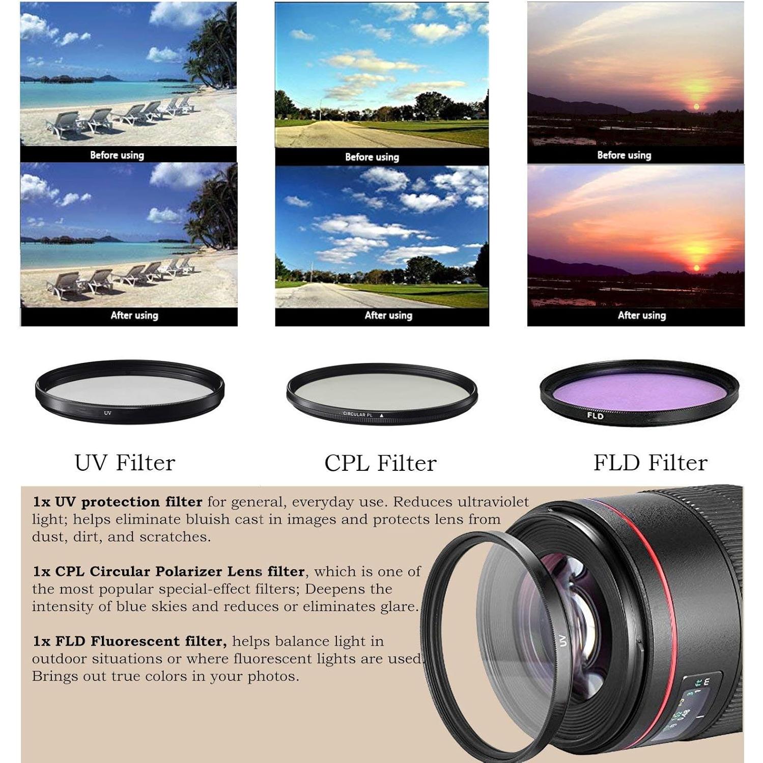 Cámara DSLR Canon EOS Rebel SL2 24.2MP + Lente 18-55mm + Accesorios