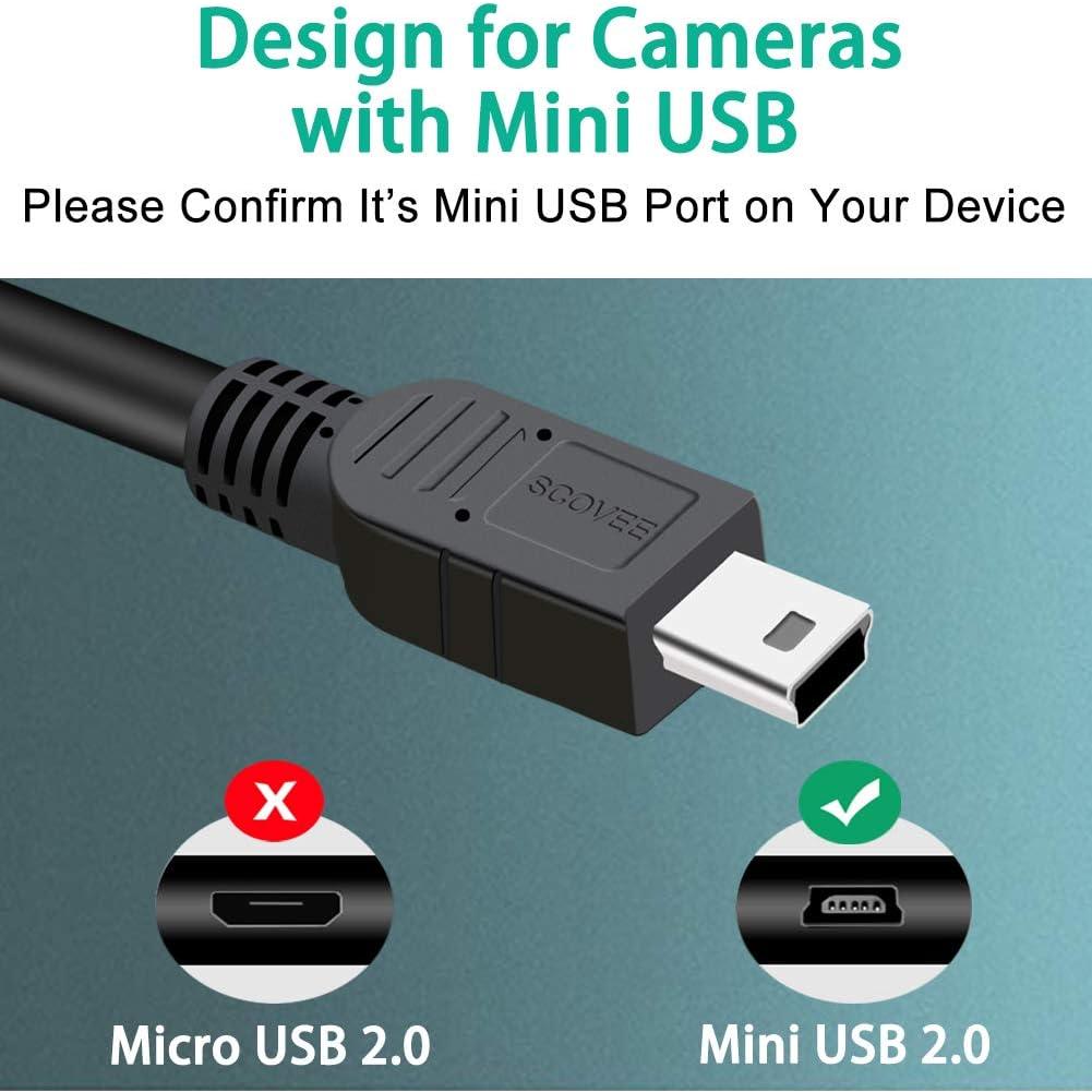 Cable USB Mini B 1.83 m SCOVEE para cámaras Canon DSLR y PowerShot
