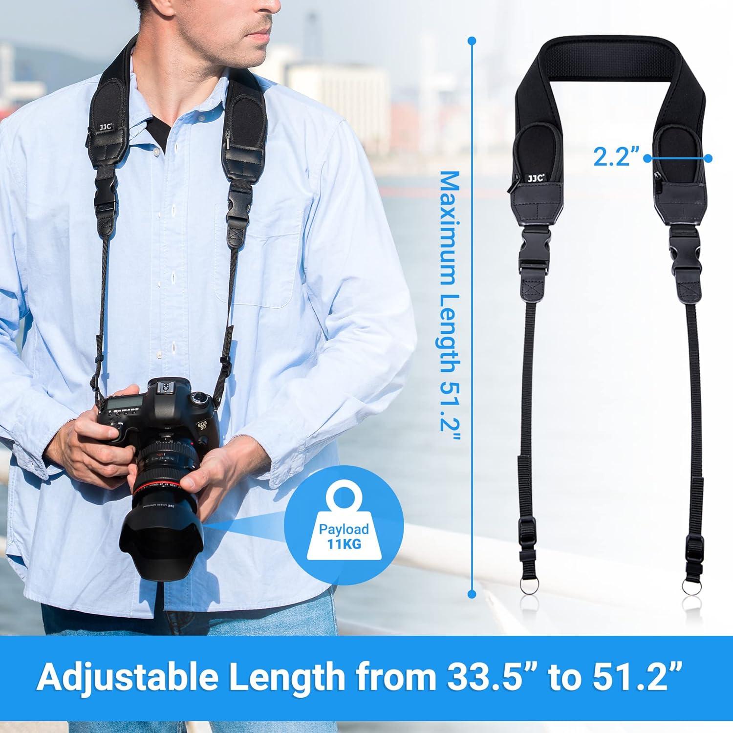 Correa para cámara DSLR JJC NS-Q2 Neopreno Ajustable con Bolsillos