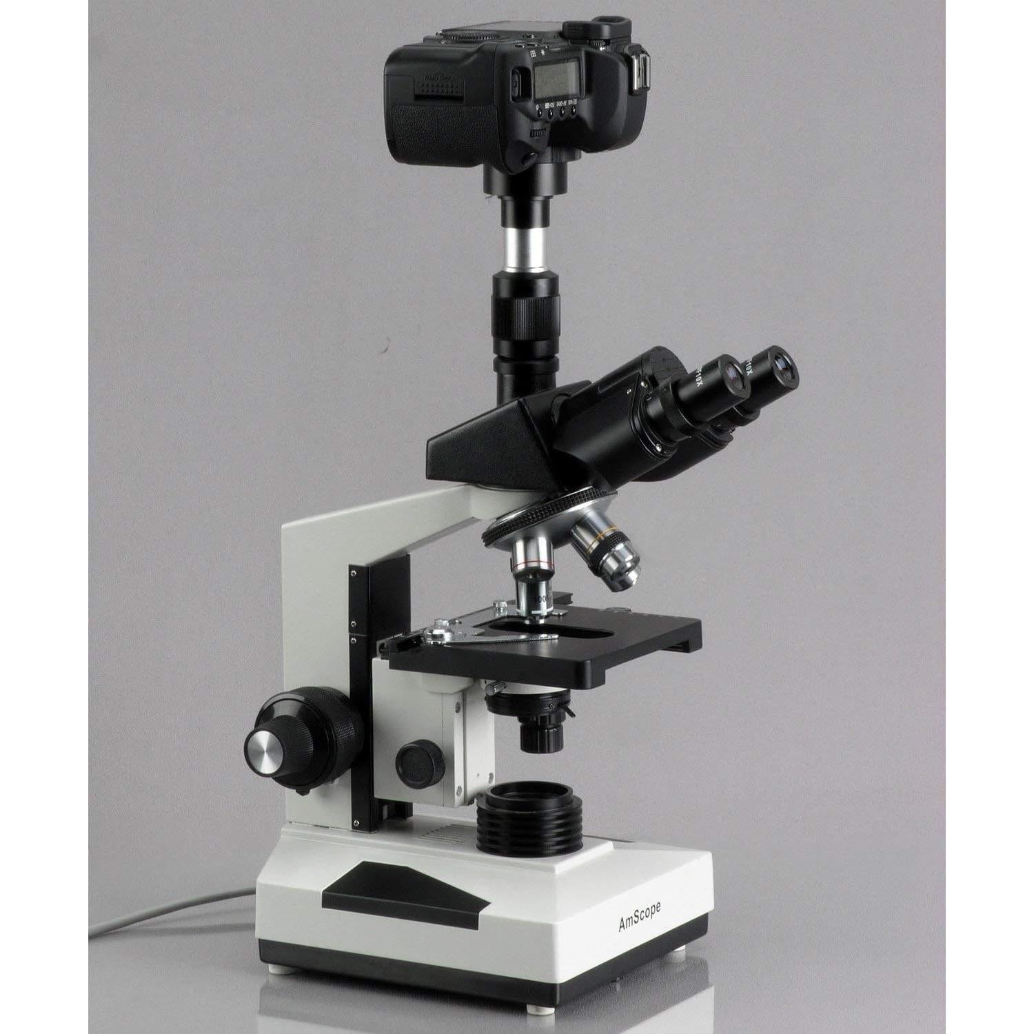 Adaptador de cámara Canon SLR DSLR para microscopios 2X