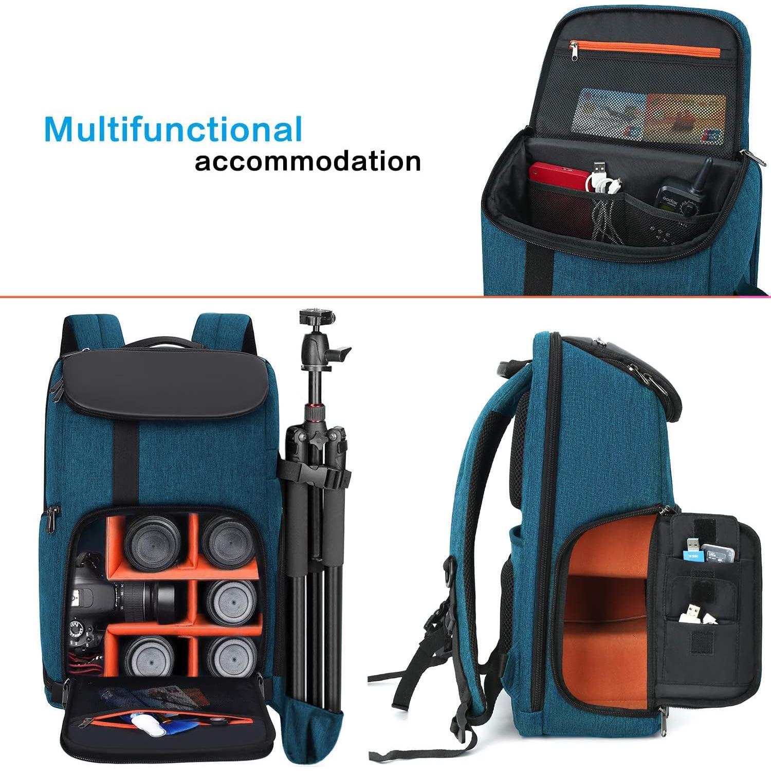 Mochila para cámara MOSISO 17.3" con soporte para trípode