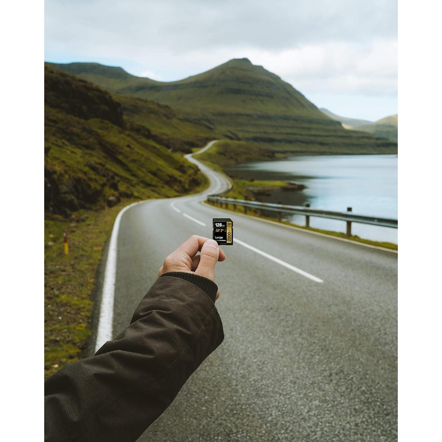 Tarjeta SD Lexar 128GB Profesional 2000x UHS-II C10 U3 V90