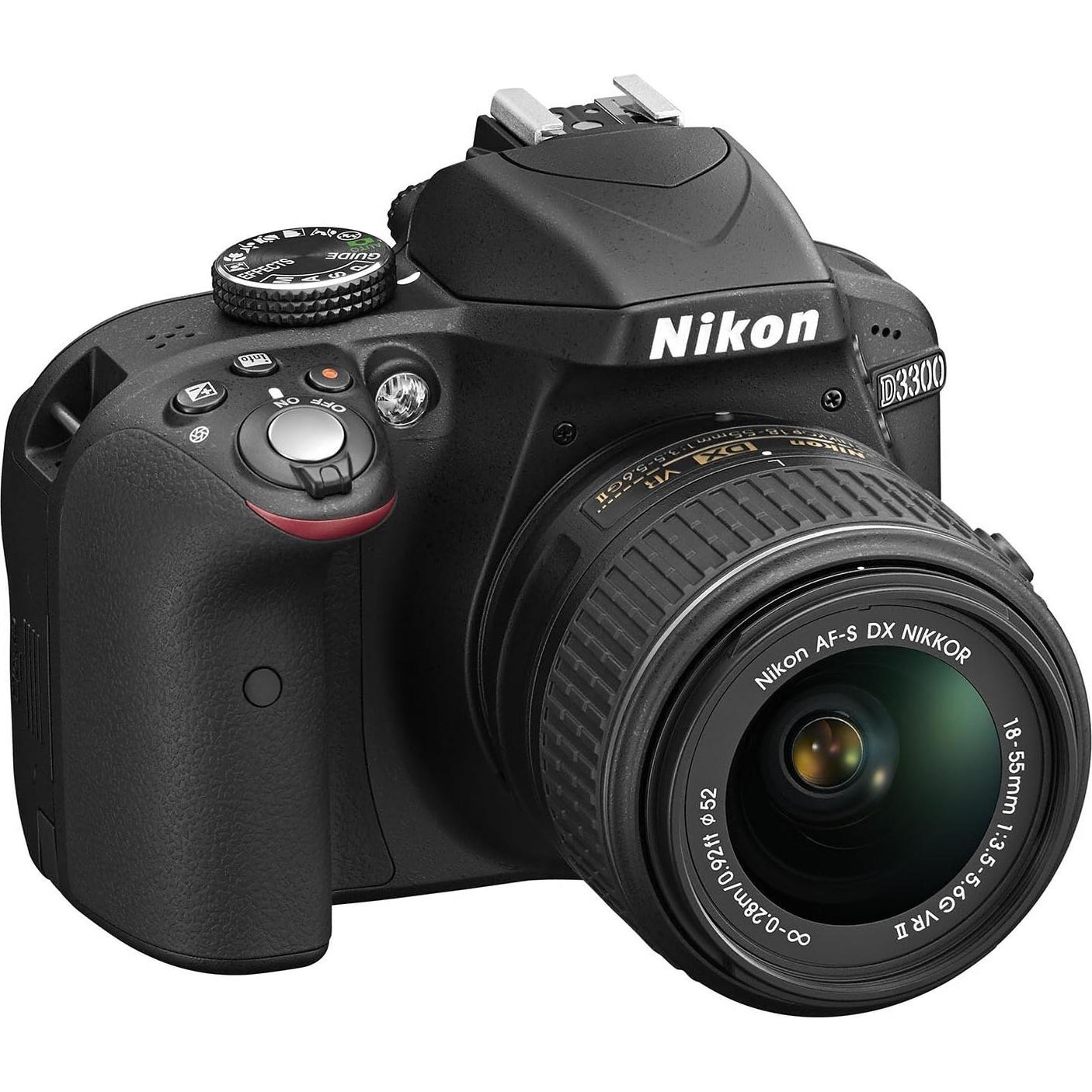 Cámara DSLR Nikon D3300 24.2 MP HD 1080p - Negro