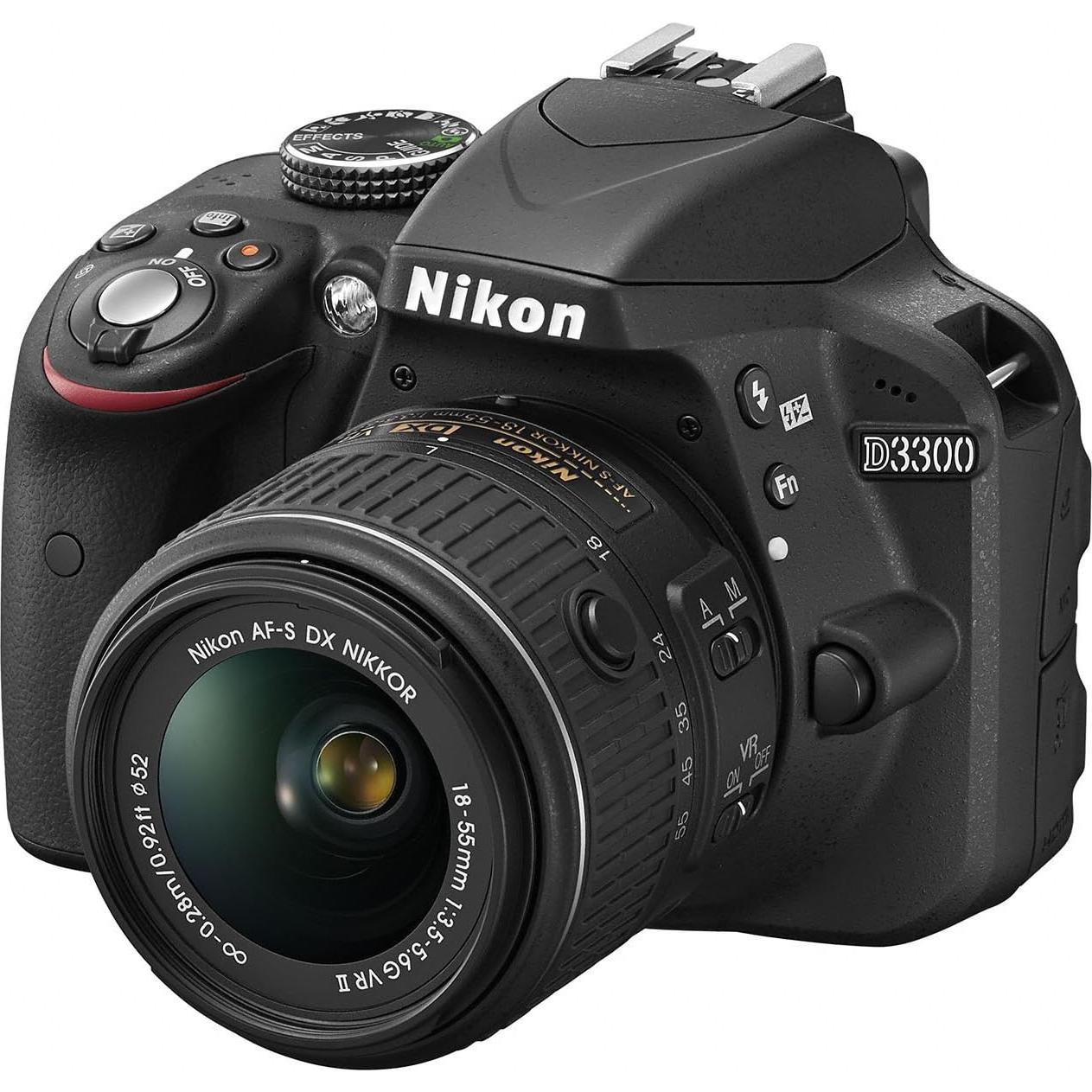 Cámara DSLR Nikon D3300 24.2 MP HD 1080p - Negro